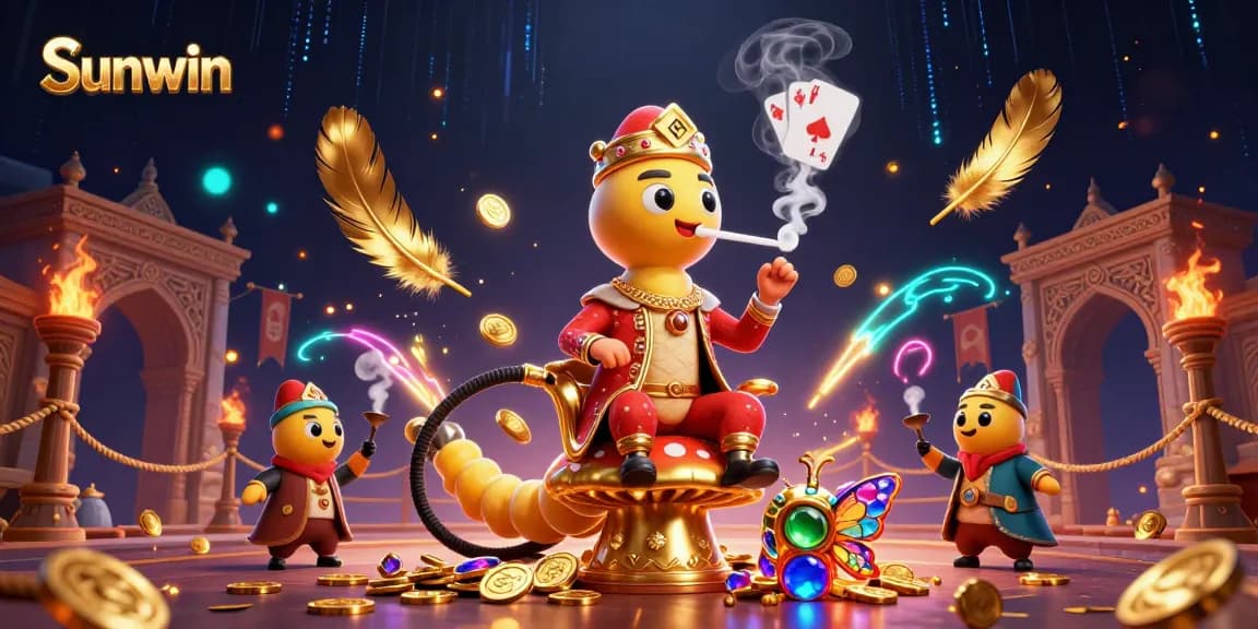 Engage and win with Sunwin's vibrant online casino, featuring dynamic characters amidst rich gaming elements.