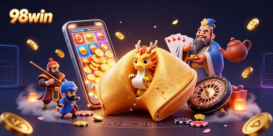 Experience top-tier entertainment at 98win with a captivating golden theme and dynamic gaming elements.