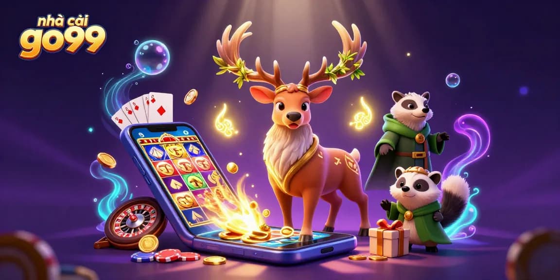 Experience exciting gameplay with nhà cái go99's vibrant casino scene featuring iconic game elements and characters.