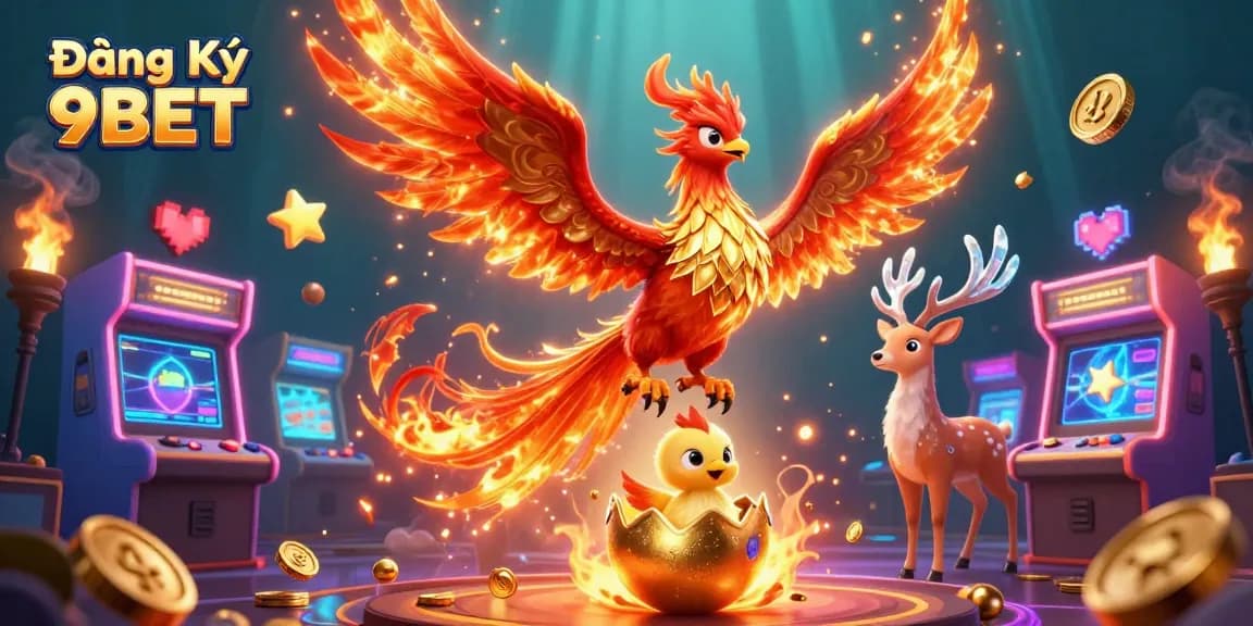 Engage with Đăng Ký 9BET, join the thrilling world of online gambling packed with vibrant game elements.