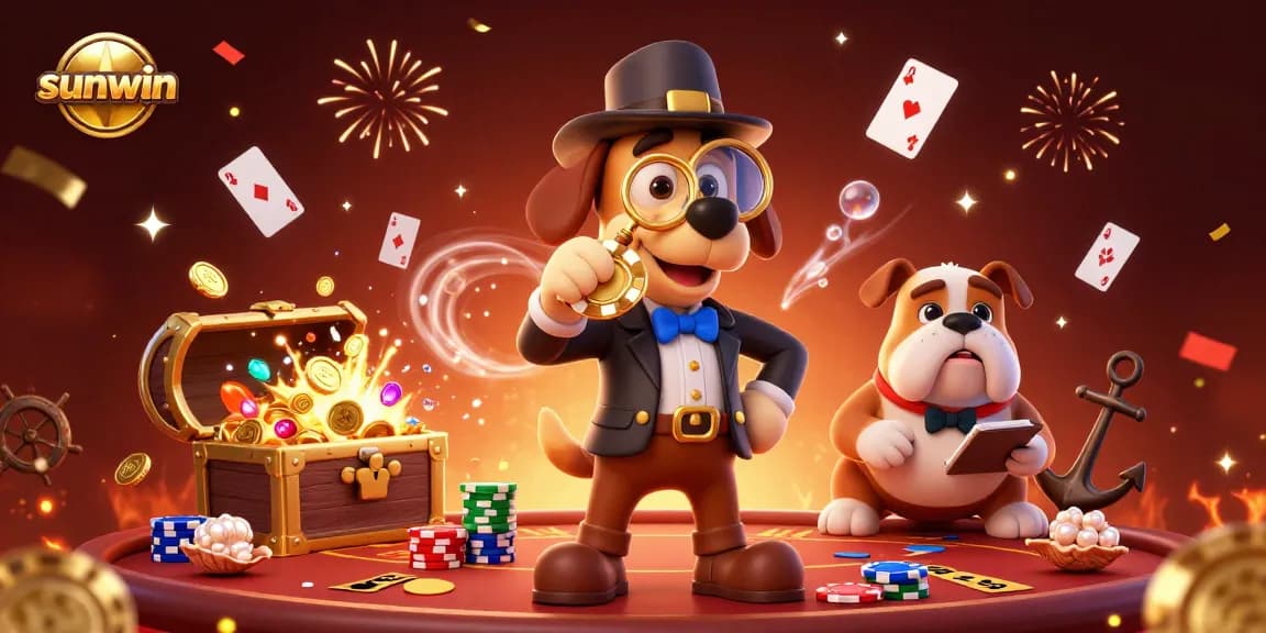 Engage with exciting poker action at sunwin featuring a detective and bulldog unearthing clues.