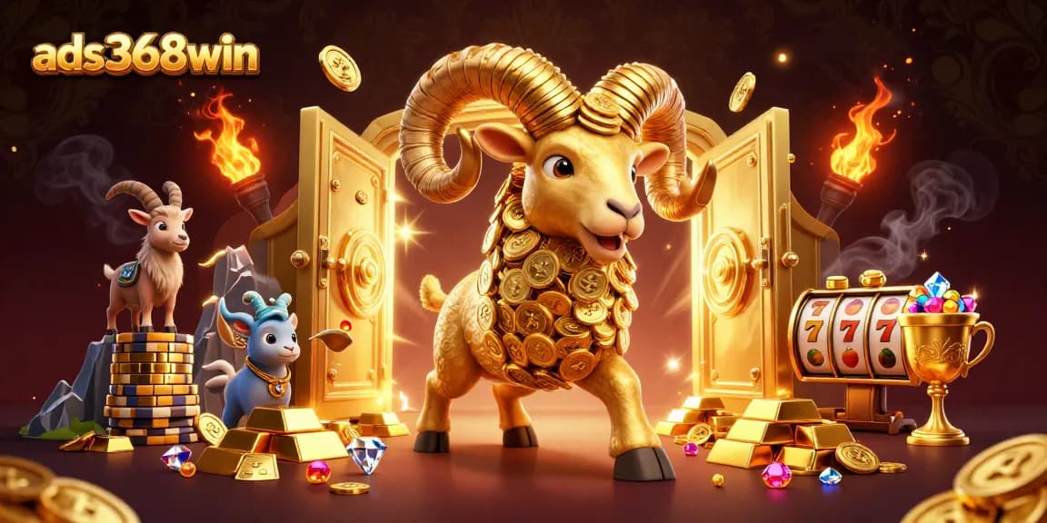 Join the excitement at ads368win with vibrant golden treasures and engaging slot elements.