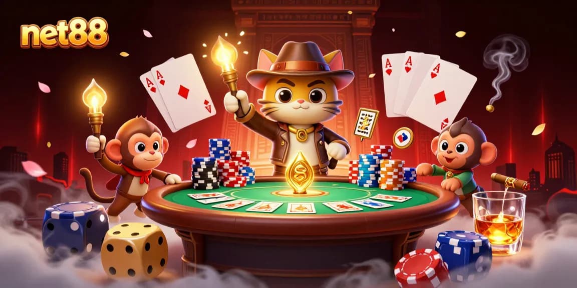 Win big with net88 as our explorer cat uncovers treasures at the vibrant casino scene.