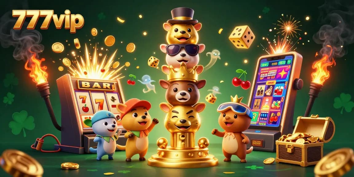 Experience the excitement at 777vip with dynamic slots, jackpots, and vibrant casino game elements.