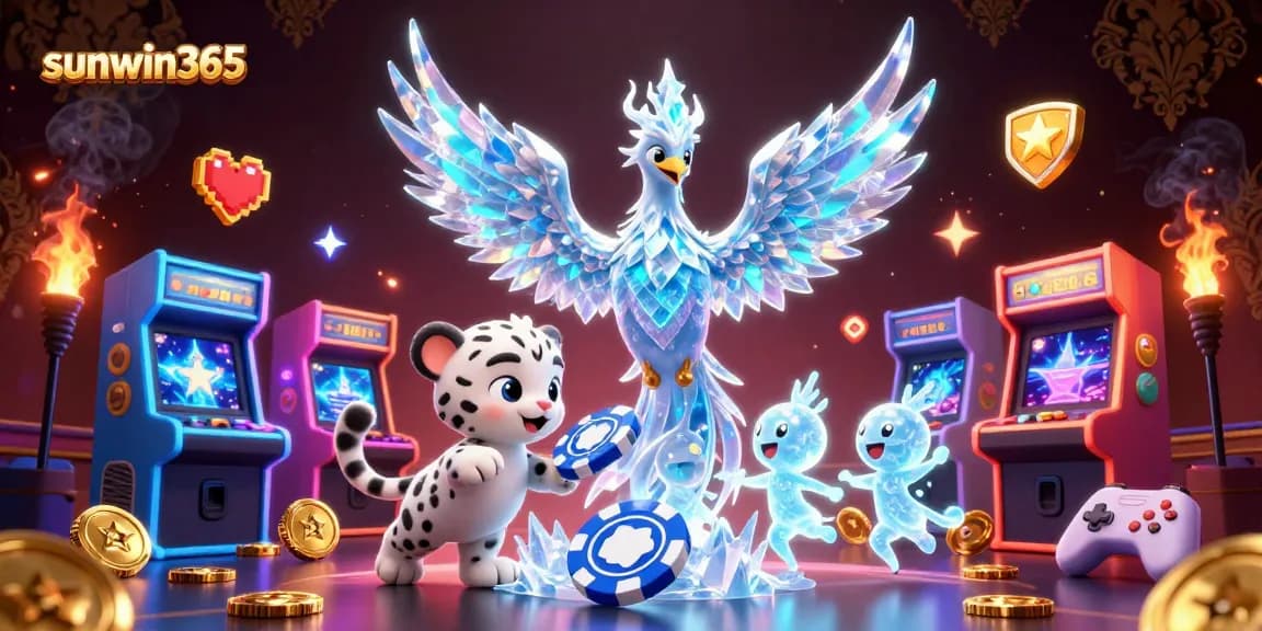 Experience thrilling gameplay at sunwin365 with vibrant characters and colorful casino elements.