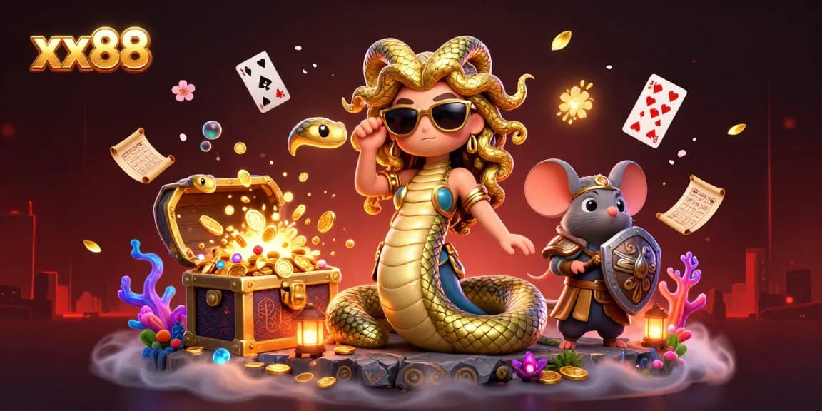 Experience thrilling betting action with xx88, featuring unique characters and vibrant casino elements.