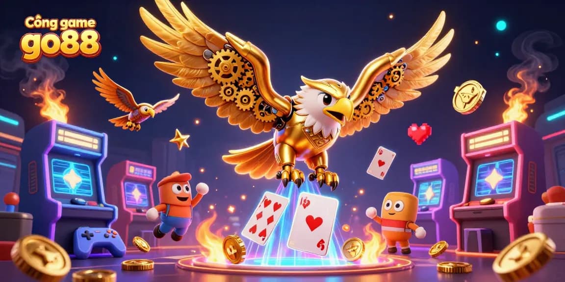 Engage in thrilling gameplay at Cổng game go88 with dynamic 3D characters and arcade-inspired elements.