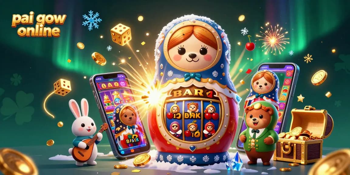 Experience pai gow online with a vibrant scene featuring playful bears and exploding jackpots.