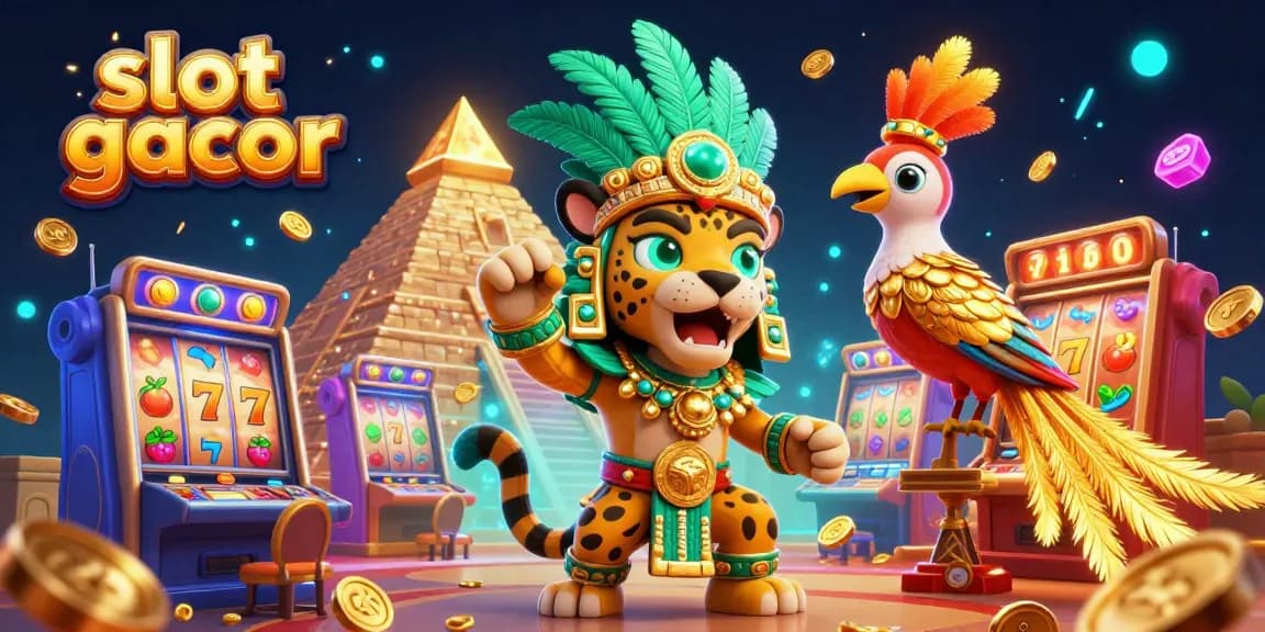Experience the thrill of slot gacor with dynamic game elements, glowing jackpots, and vibrant characters.