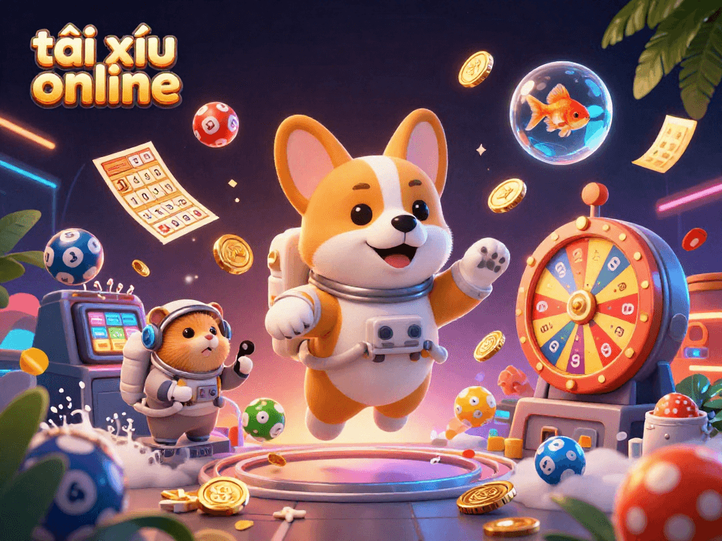 Engage with thrilling tài xỉu online gameplay through a vibrant scene of animated casino fun.