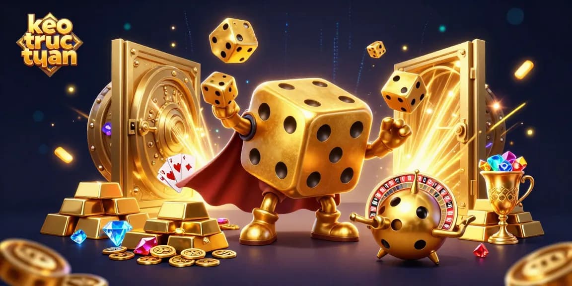 Engage with keo truc tuyen as golden dice juggle and treasure shines in vibrant casino scene!