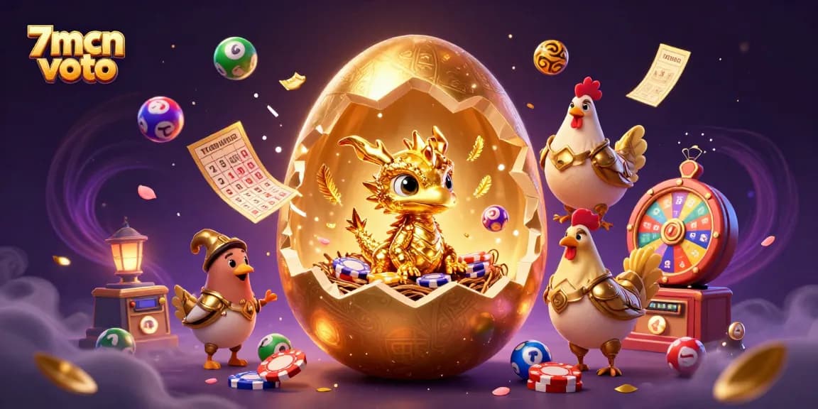 Engage in vibrant gaming action with 7mcn voto featuring a golden dragon and dynamic lottery elements.