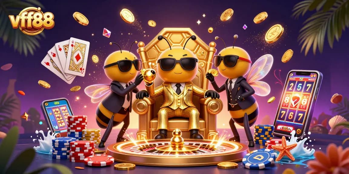 Experience thrilling gameplay at vff88 with vibrant casino elements and dynamic characters in a 3D scene.