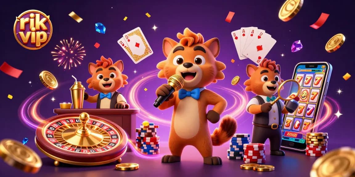 rik vip hyenas entertain at a vibrant casino, surrounded by coins and colorful poker chips.