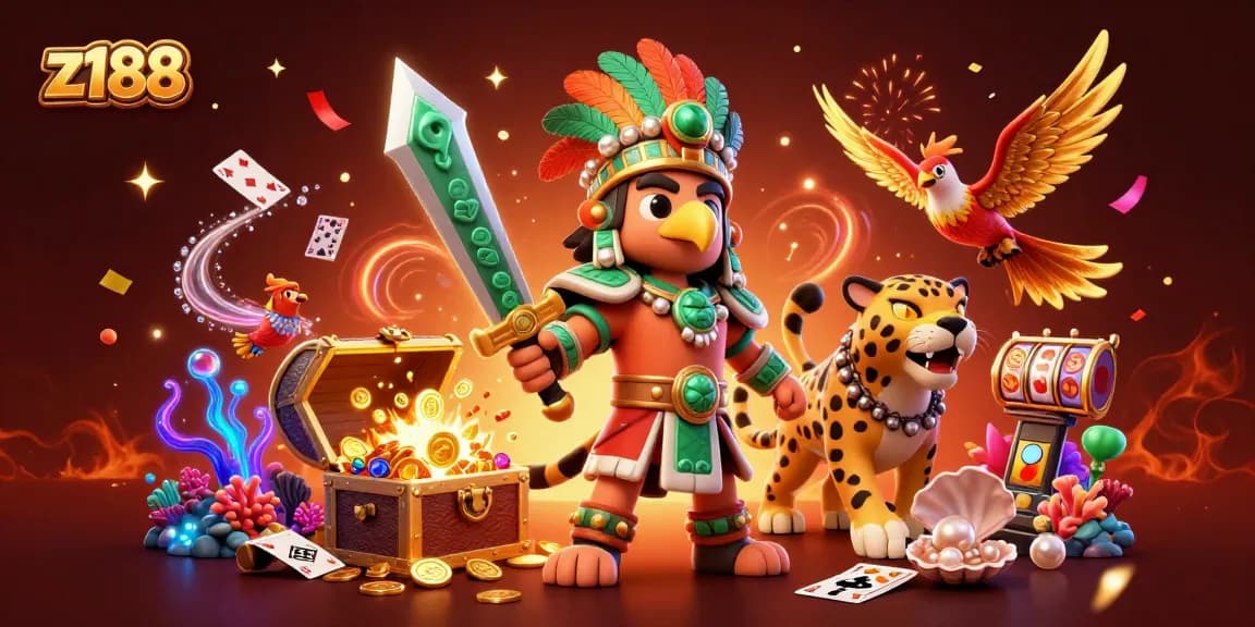 Win exciting prizes at z188 casino with dynamic gaming features and vibrant characters.