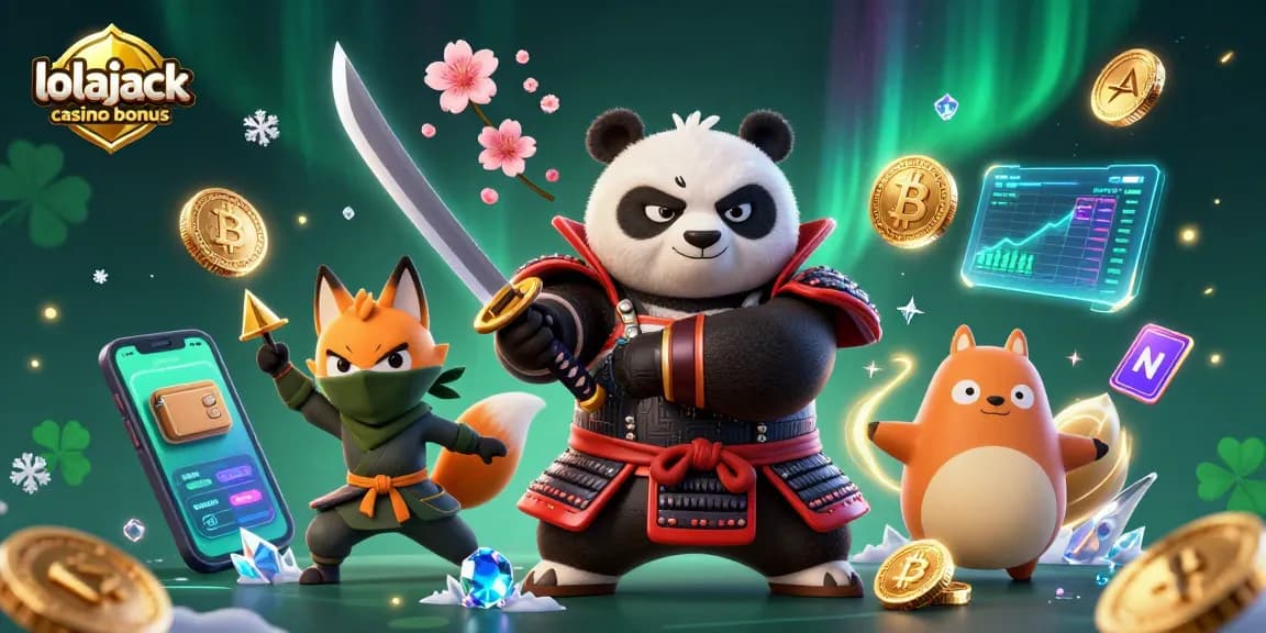 Experience the excitement of gaming with the lolajack casino bonus as warrior characters engage in action.
