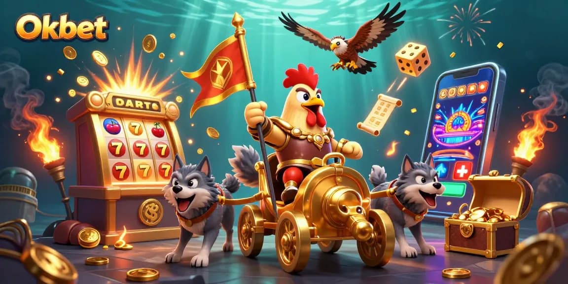 Engage with Oxbet's vibrant casino world filled with 3D elements, games, and colorful symbols.