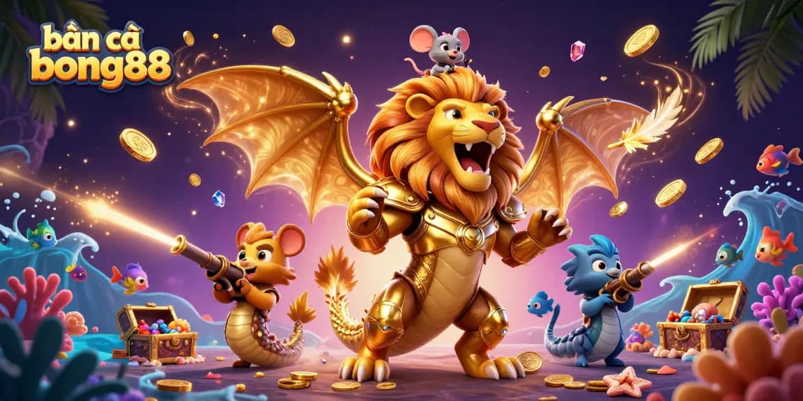 Experience the excitement of bắn cá bong88 as sea creatures and treasures come alive in a vibrant 3D scene.