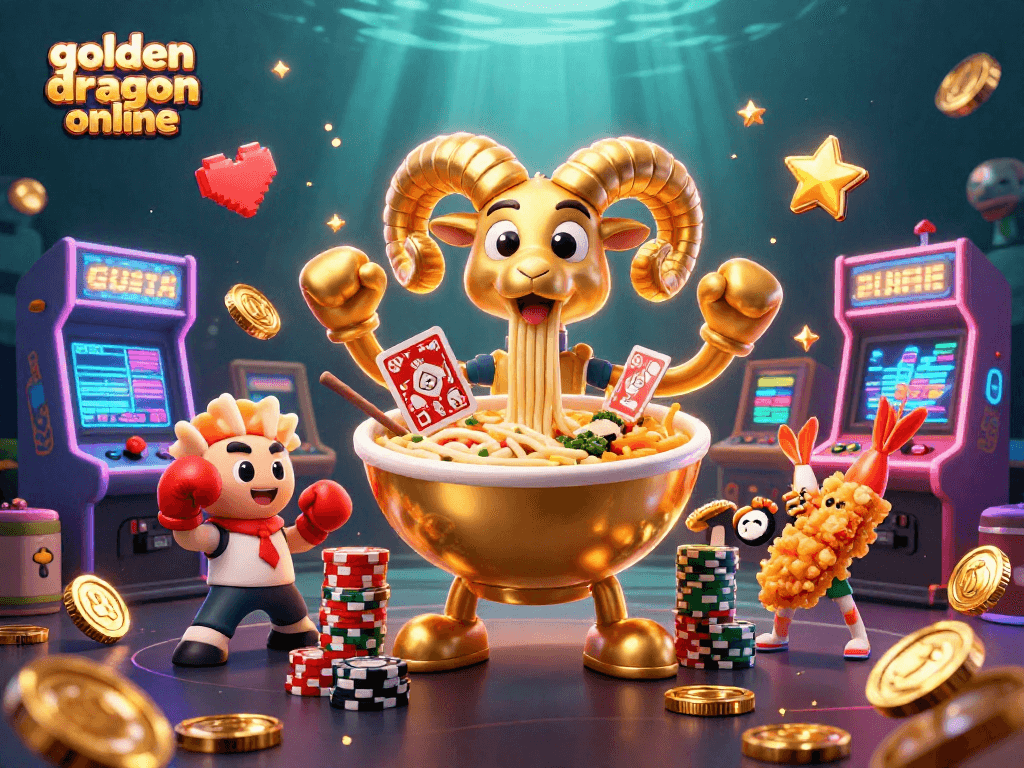 Experience thrilling gameplay with golden dragon online in this dynamic casino scene.