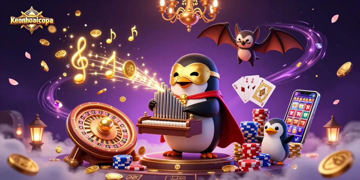 Enjoy exciting wins at keonhacaicopa with gold coins cascading from a unique pipe organ.