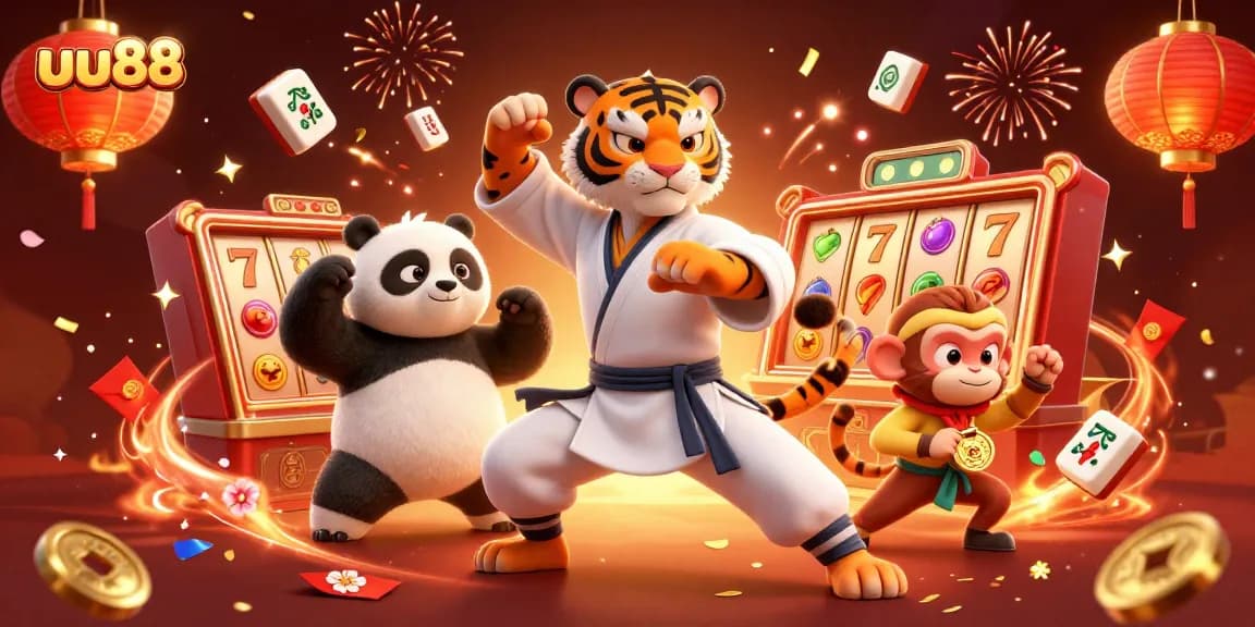 Experience thrilling gameplay with uu88's dynamic casino action featuring colorful slot machines and fun characters.
