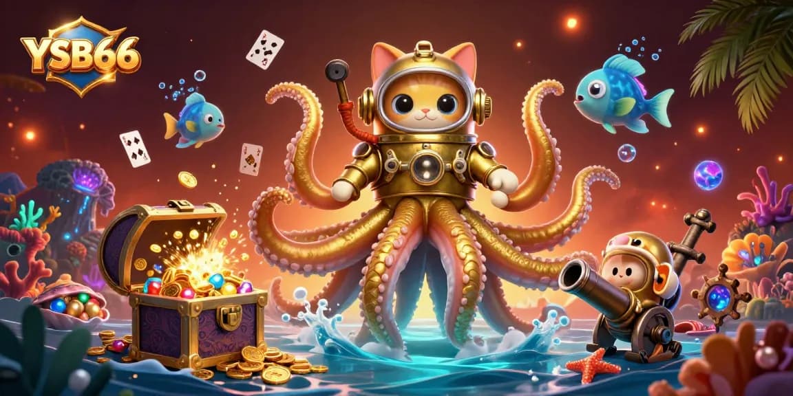 Experience thrilling gameplay with YSB66 in a vibrant casino-themed underwater adventure.
