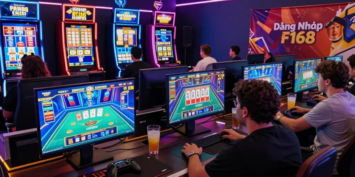 Engaging scene of players logged into Đăng Nhập F168, enjoying vibrant online casino games and interactive elements.