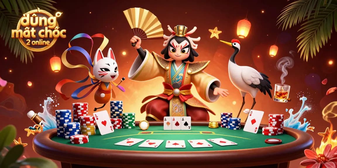 Experience high-stakes action with đường mạt chược 2 online, featuring vibrant 3D characters and casino elements.