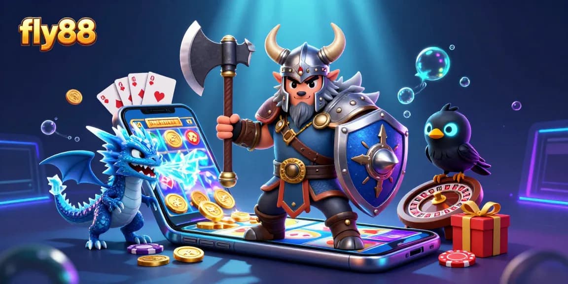 Engage with fly88's thrilling game experience while winning rewards with our illustrated casino adventures.