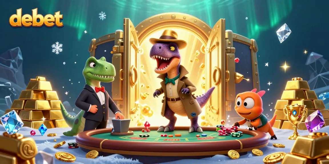 Experience thrilling gambling adventures with debet in a vibrant casino scene filled with rich rewards.
