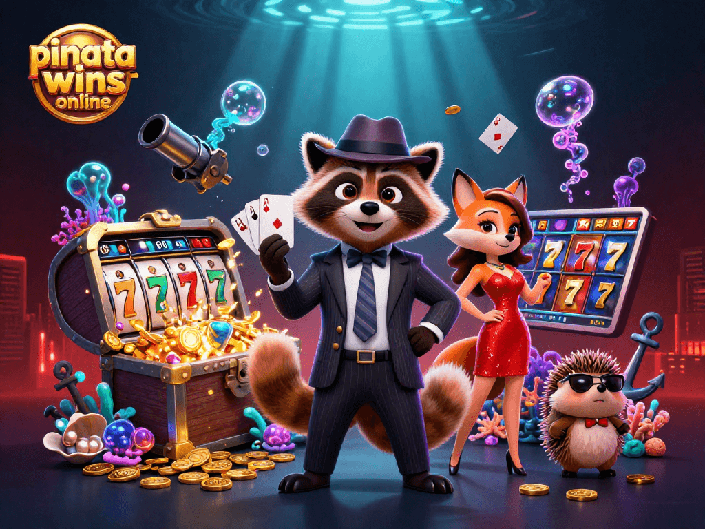 Experience pinata wins online with a dazzling 3D illustration showcasing vibrant characters and thrilling slot elements.