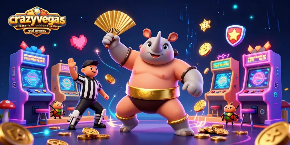 Experience thrilling gaming with crazyvegas australia online casino real money amid vibrant casino and arcade elements