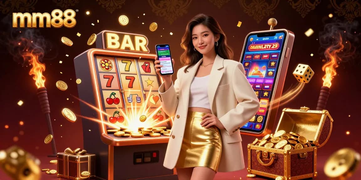 Experience thrilling gameplay at mm88 with a sports betting app in a vibrant casino setting.