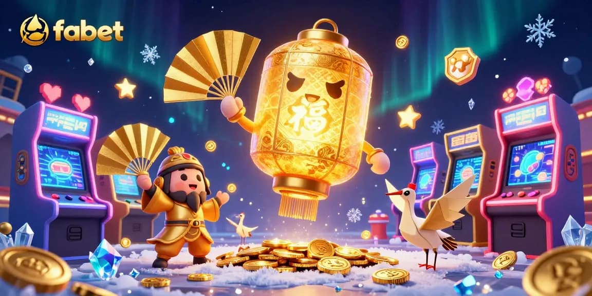Experience thrilling casino action with fabet's vibrant night market scene filled with golden characters and gaming excitement.