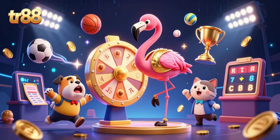 Engage with exciting tr88 betting games featuring character hosts, sports elements, and dynamic visuals.