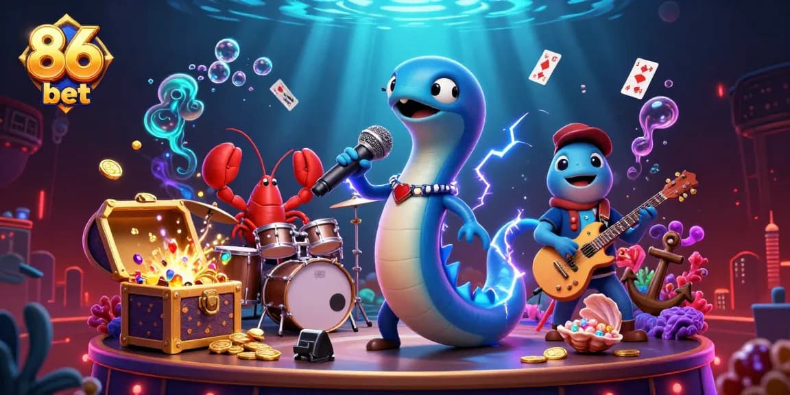 Experience the thrill of 86 bet with exciting underwater casino adventures, featuring vibrant 3D characters.