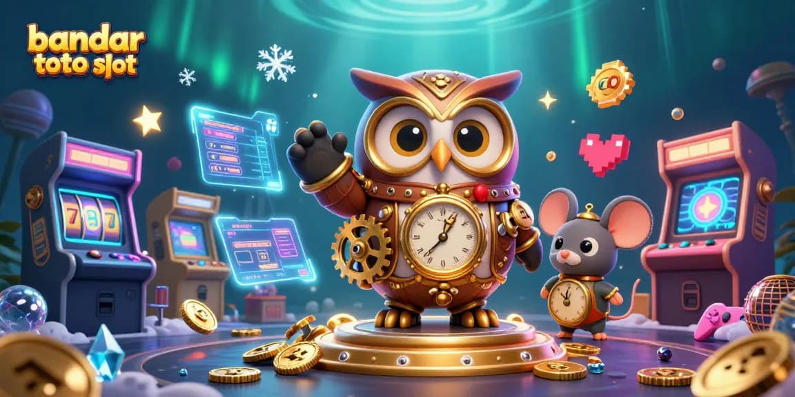 Engage with the bandar toto slot excitement through this vibrant, immersive scene featuring a 3D cartoon owl, showcasing the ultimate gaming experience.
