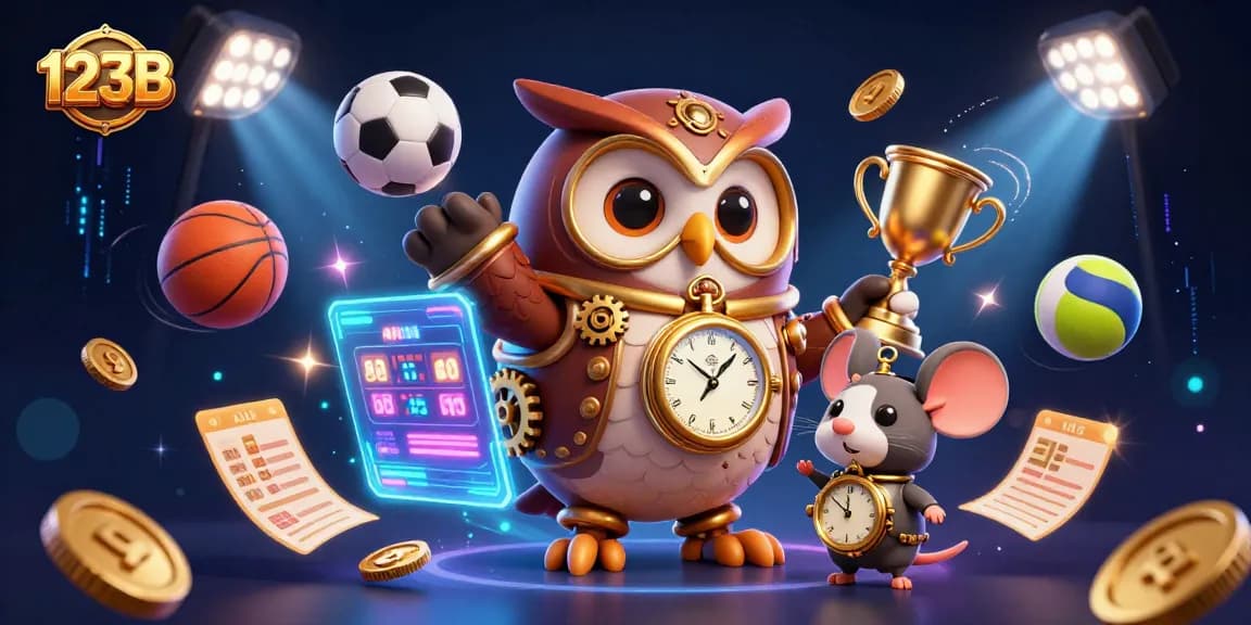 Engage with 123B's thrilling sports adventures in a vibrant casino 3D illustration full of action.
