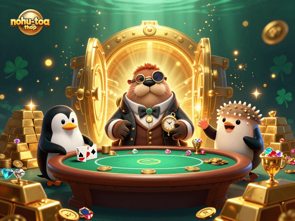 Navigate the layers of excitement with nohu-toa-thap, where underwater poker meets casino atmosphere.