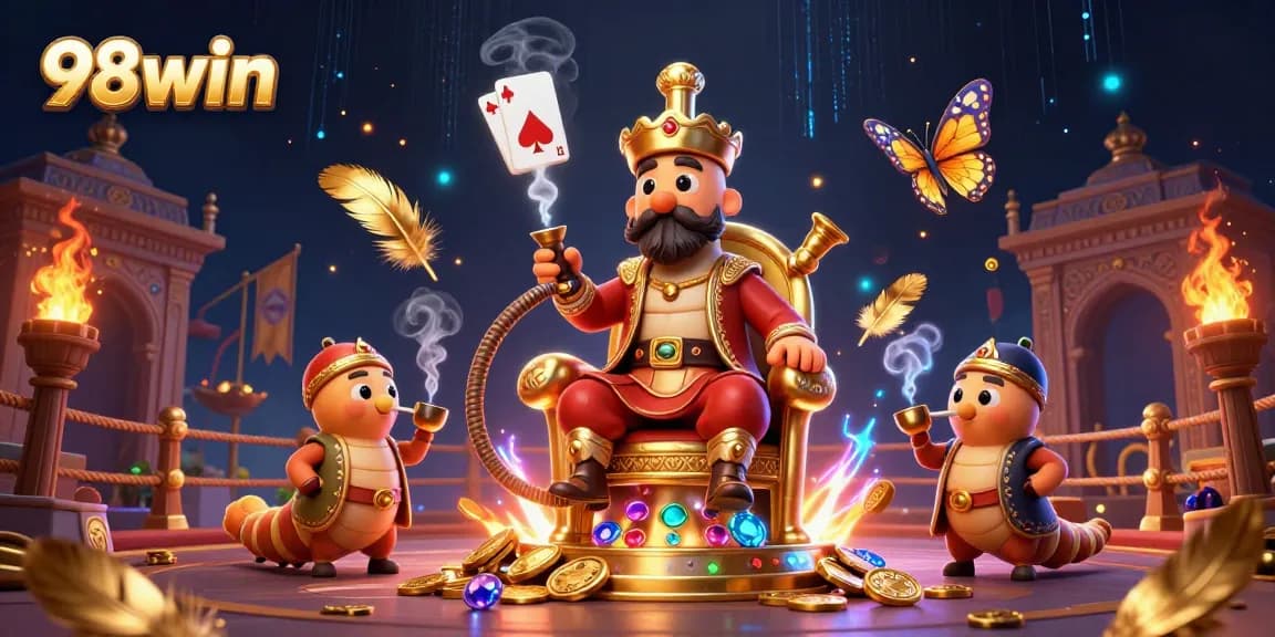 Experience thrilling gameplay at 98win with exciting poker symbols and dynamic casino elements.