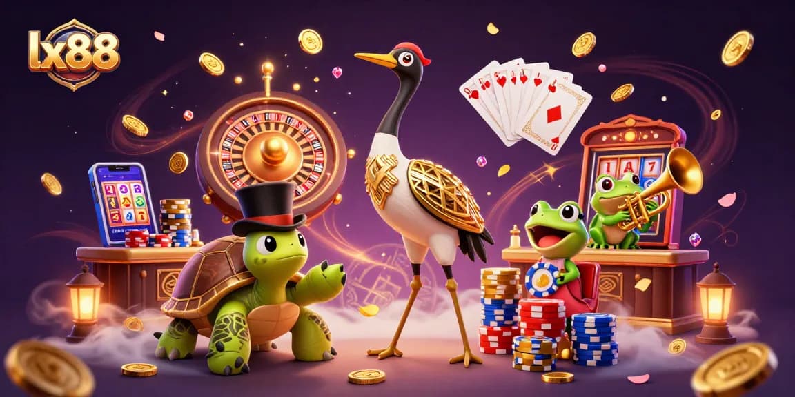 Spin the thrilling lx88 casino games as gold coins and gems cascade in a vibrant 3D scene.