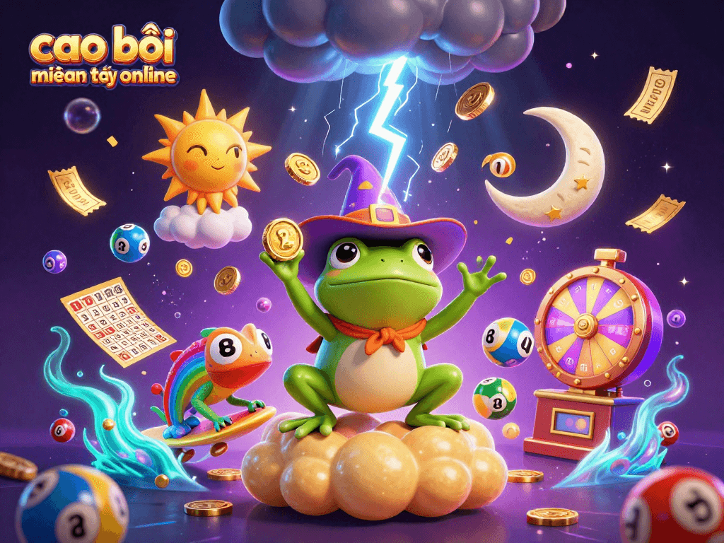 Experience thrilling cao bồi miền tây online action with golden coins, chameleon, and lottery excitement!