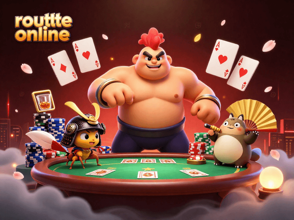 Engage in thrilling roulette online action with an energetic sumo wrestler rooster, a fierce samurai cricket, and a lively tanuki announcer.
