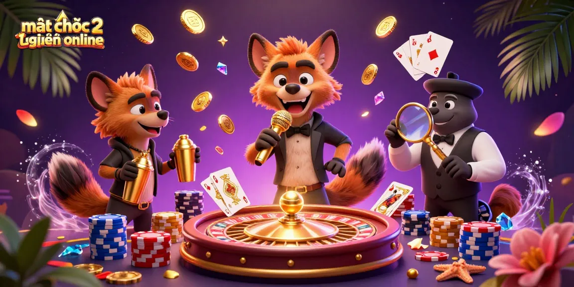 Engage in the thrilling gameplay of mạt chược 2 người online with a vibrant casino scene featuring lively hyena characters.
