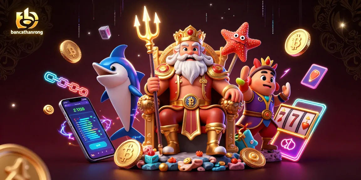 Engage in thrilling gameplay with bancathanrong's vibrant 3D casino scene featuring Neptune and treasures!