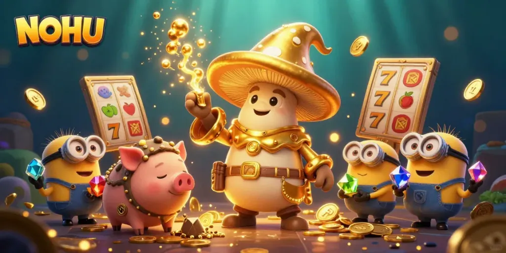 NOHU reveals a magical gaming realm where a wizard transforms everything to gold amidst slot thrills.
