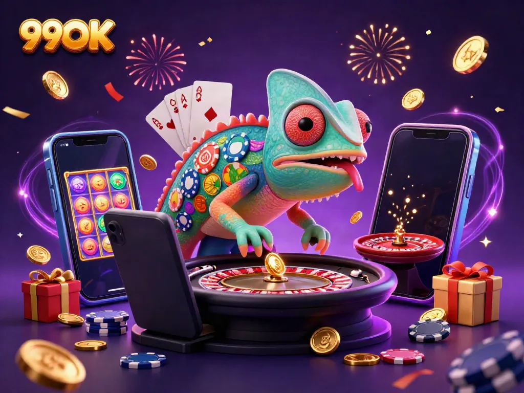Experience thrilling gaming action at 99OK with vibrant visuals and exciting casino elements.