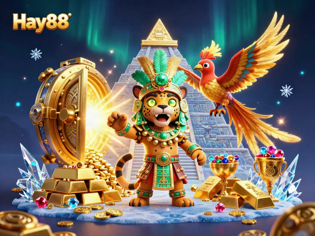 Experience the thrill of Hay88 casino with vibrant, 3D characters and dazzling treasures.