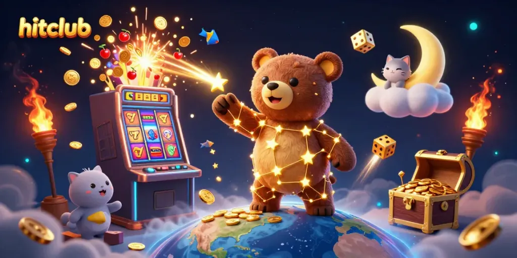 Experience the thrilling jackpot excitement at hitclub with vibrant character and game elements!