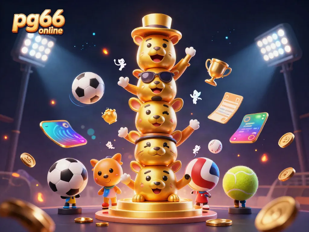Experience the excitement of pg66 online with vibrant casino elements and a stunning totem pole.
